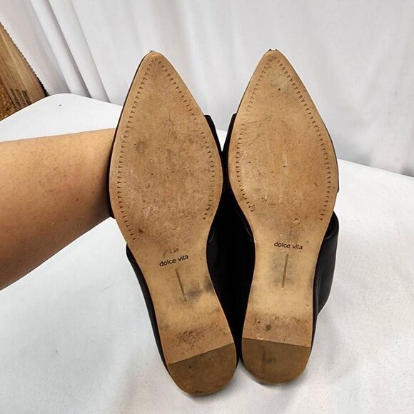 Dolce Vita Camia Black Leather Mule Women’s Size 8.5 Shoes Slip-On Comfort - Picture 9 of 10
